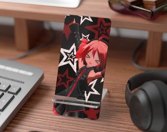 Kasane Teto Mobile Stand | Glossy Anime Desk Holder | Vibrant Display Accessory