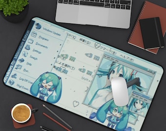 Hatsune Miku Desk Mat | Cute Desk Accessory | Gamer Gift | Home Office Decor | Mousepad with Character Designs