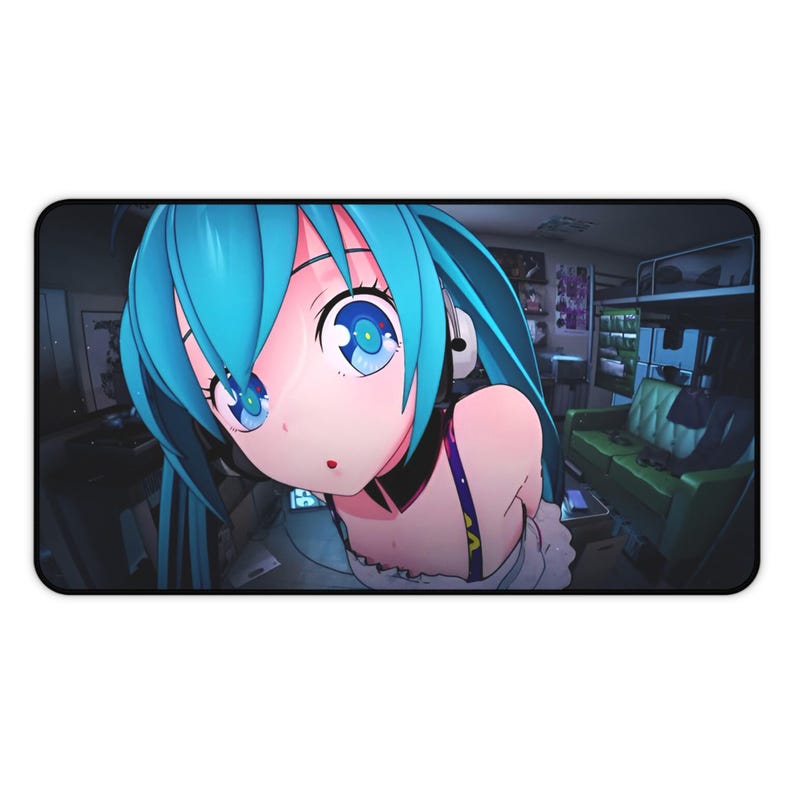 Hatsune Miku Desk Mat | Cute Character Gaming Mouse Pad | Office Decor ...
