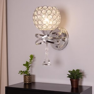 Modern Crystal Wall Lamp – Artistic Decorative Light for Dining Room, Living Room, Bedroom or Hallway | Creative Personality Wall Sconce