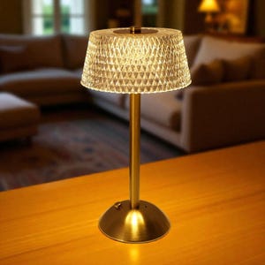 Rechargeable Touch LED Glass Night Lamp – Dimmable Bedside Light with Thin or Thick Rod | Ambient Lamp for Bedroom, Study, or Cozy Decor