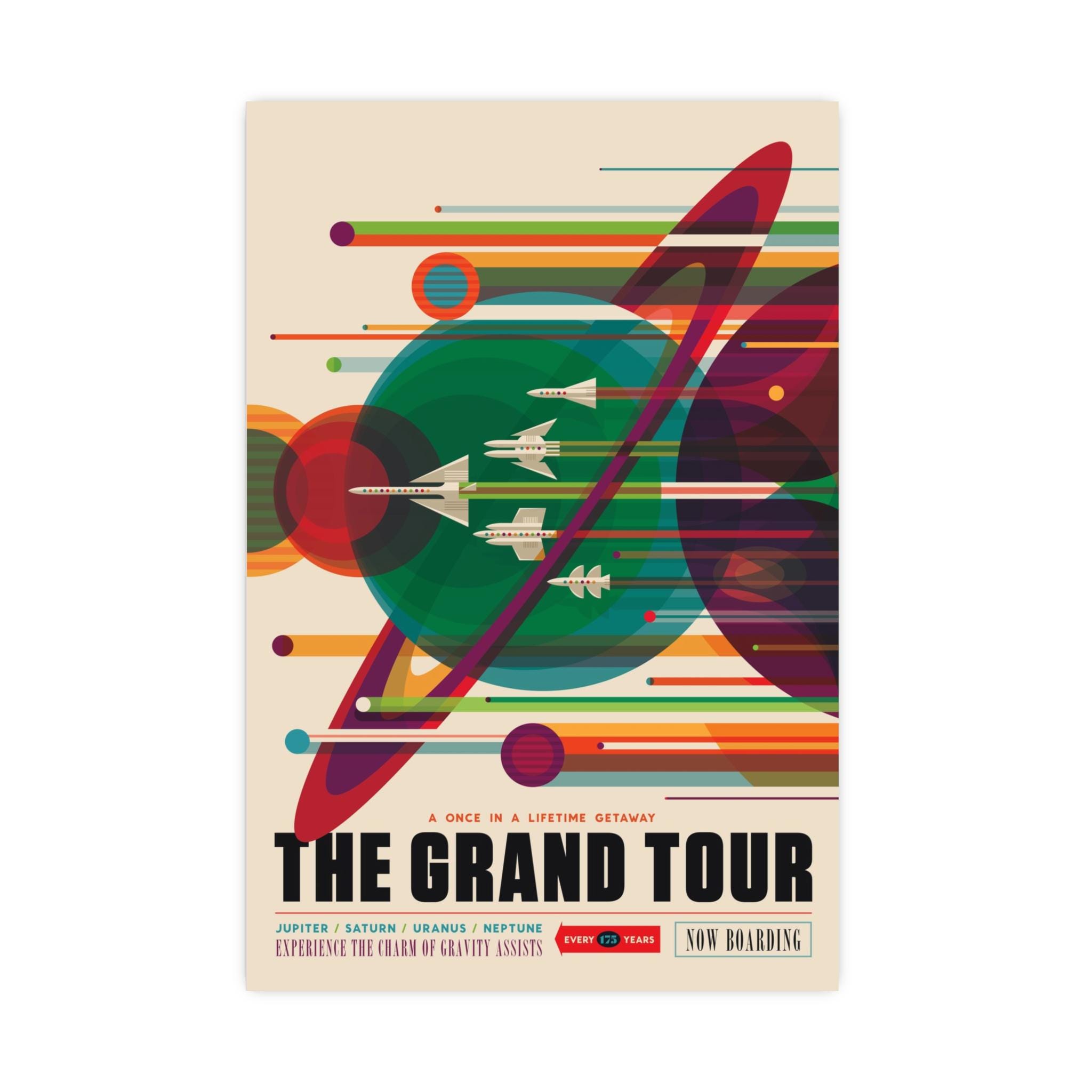Grand Tour Poster Space Traveler Poster Vintage Space Travel Wall Art ...