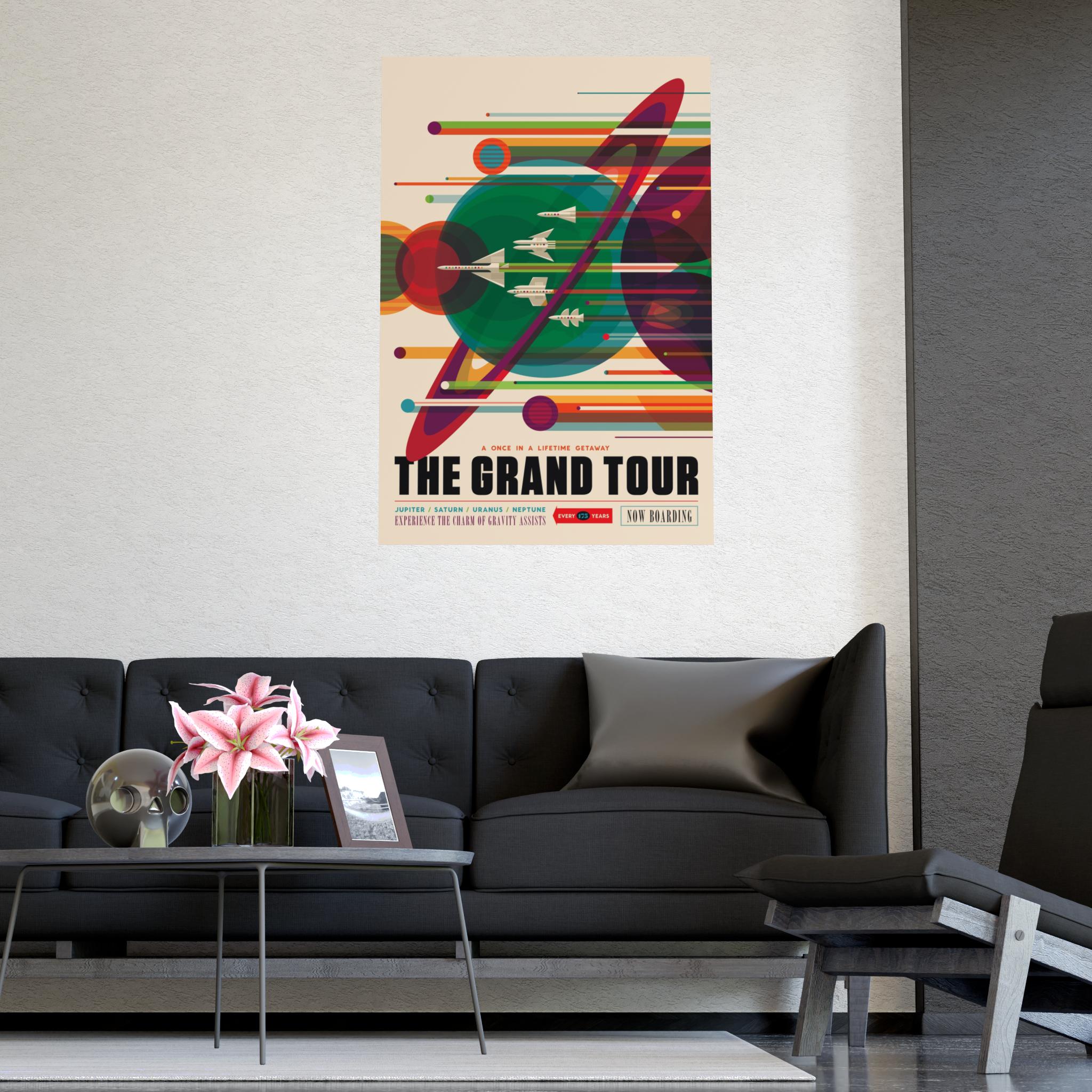 Grand Tour Poster Space Traveler Poster Vintage Space Travel Wall Art ...