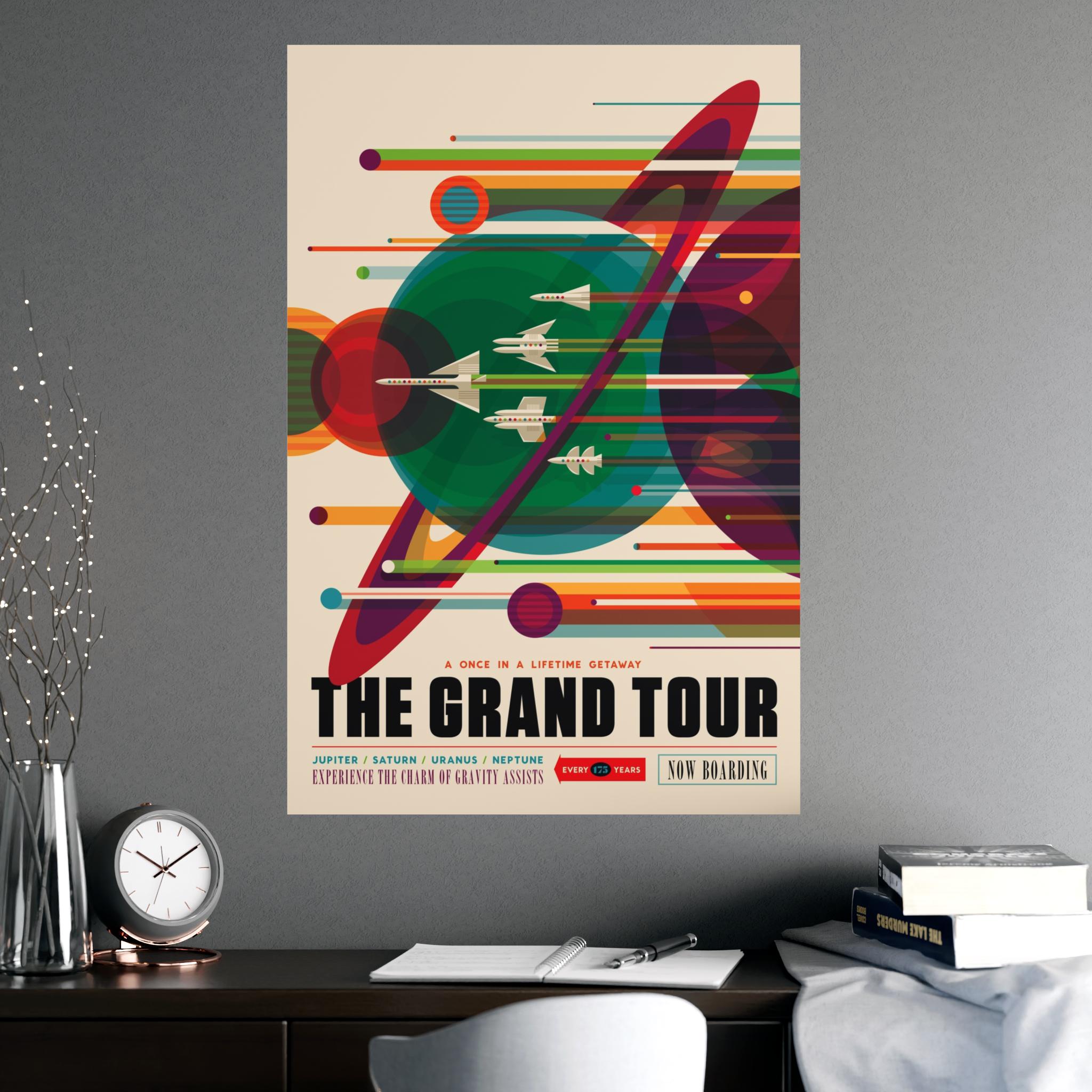 Grand Tour Poster Space Traveler Poster Vintage Space Travel Wall Art ...