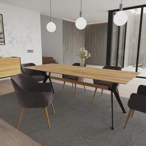 Wooden Dining Table, Oak Dining Table, Modern Kitchen Table, Rustic Wood Table, Modern Wood Dining Table