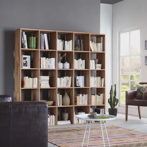Solid Wood Bookcase, Wooden Book Shelf, Wood Office Bookshelf, Rustic Bookshelf, Wood Bookshelf, Large Bookshelf Unit, Mid Century Bookcase