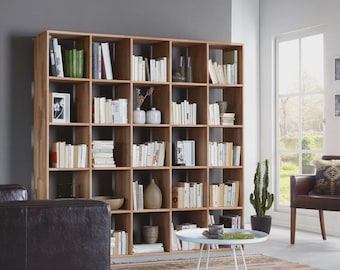 Solid Wood Bookcase, Wooden Book Shelf, Wood Office Bookshelf, Rustic Bookshelf, Wood Bookshelf, Large Bookshelf Unit, Mid Century Bookcase