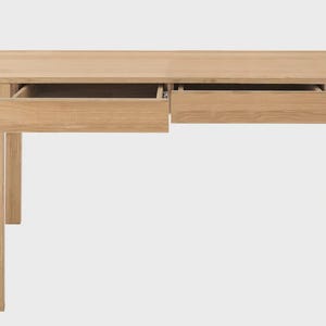 Scrivania moderna in rovere, scrivania di metà secolo, piccola scrivania per computer, tavolo in legno massello, scrivania da ufficio in legno, tavolo personalizzato, scrivania in legno massello, scrivania