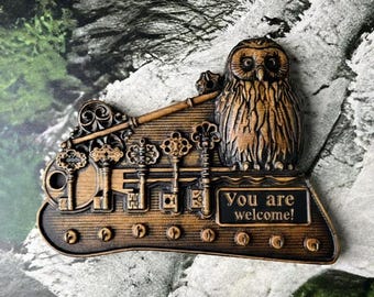 Porta-chaves de madeira, decoração de parede, organizador de entrada, presente para casa, suporte rústico para chaves de madeira, gancho para chaves, organizador de chaves moderno, cabide de madeira para chaves