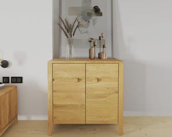 Modern Wood Sideboard, Minimalist Wooden Cabinet with Drawers, Solid Wood Cabinet, Credenza, Small Dresser, Bedroom Furniture, Oak Sideboard