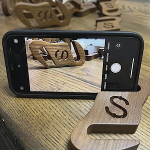 Wooden Smartphone Holder, Phone Stand For Desk, Best Tech Gift For Men, Wood Phone Stand, Wooden Smartphone Stand, Mobile Phone Stand Office