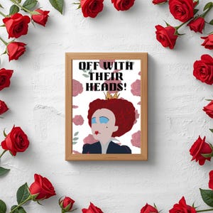 Whimsical Queen Art Print – Gedurfde fantasiemuurdecoratie met rozen