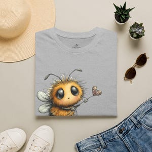 Niedliches Honigbienen-Holding-Herz-T-Shirt | Psalm 119: 103 Schrift Tee