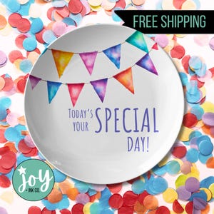 Special Day Plate Personalized Birthday Plate Custom Name Kids Party Dinner Dish Gift Decor