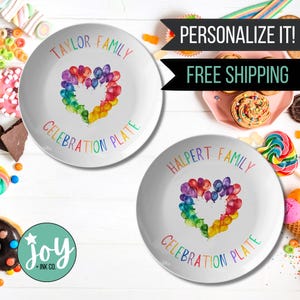 Family Celebration Plate Personalized Birthday Plate Custom Name Kids Party Dinner Dish Gift Decor Free Shipping