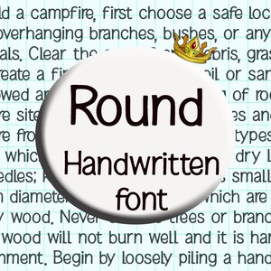 Round Handwritten Font, Minimalistic Font, Neat Font, Handwriting Font, Cute Handwriting,Neat Handwriting, Digital Planner Font,popular font