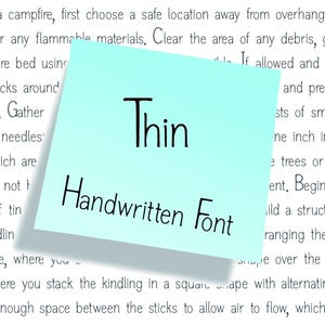 Casual Light Script Handwritten Font, Minimalistic Font, Neat Font, Handwriting Font, Cute Handwriting,Neat Handwriting,Digital Planner Font