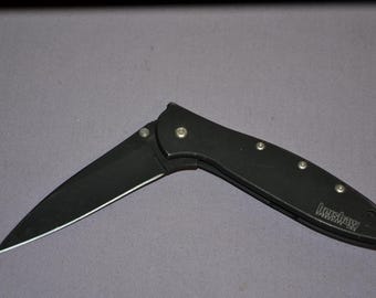 Pre-Owned Kershaw 1660CKT Black Drop Point Blade Frame-Lock Folding Knife USA - Great Cond