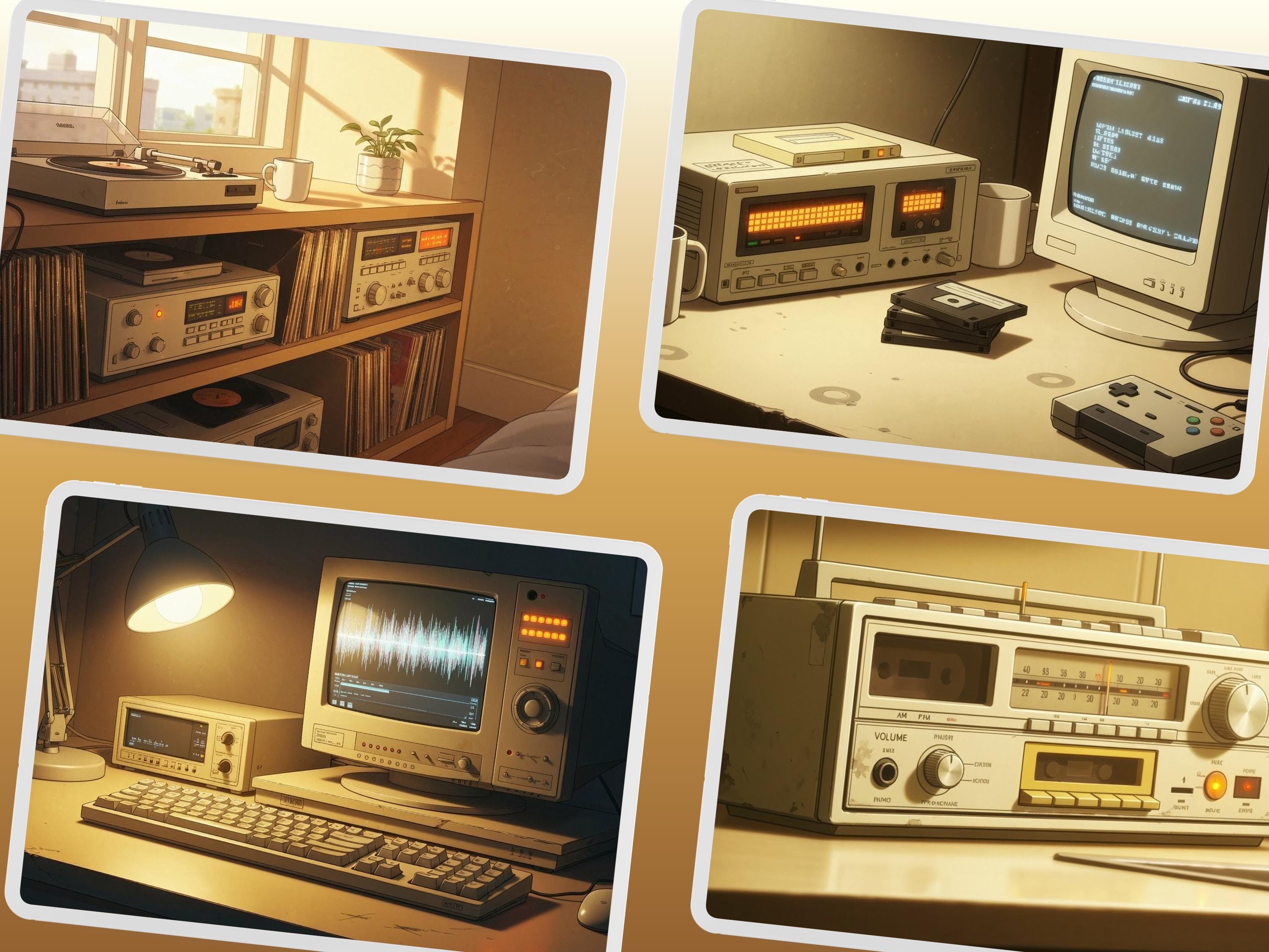 Retro Tech Wallpaper: 80s-90s Nostalgic Gadgets (digital Download) - Etsy