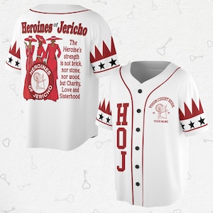 Heroines of Jericho Baseball Jersey - HOJ Custom Shirt - Personalized Court Name Gift
