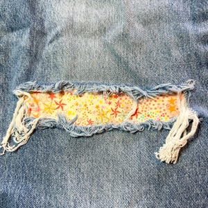 Jeans Patch in Liberty of London Tana Lawn, Iron-On Reverse Repair