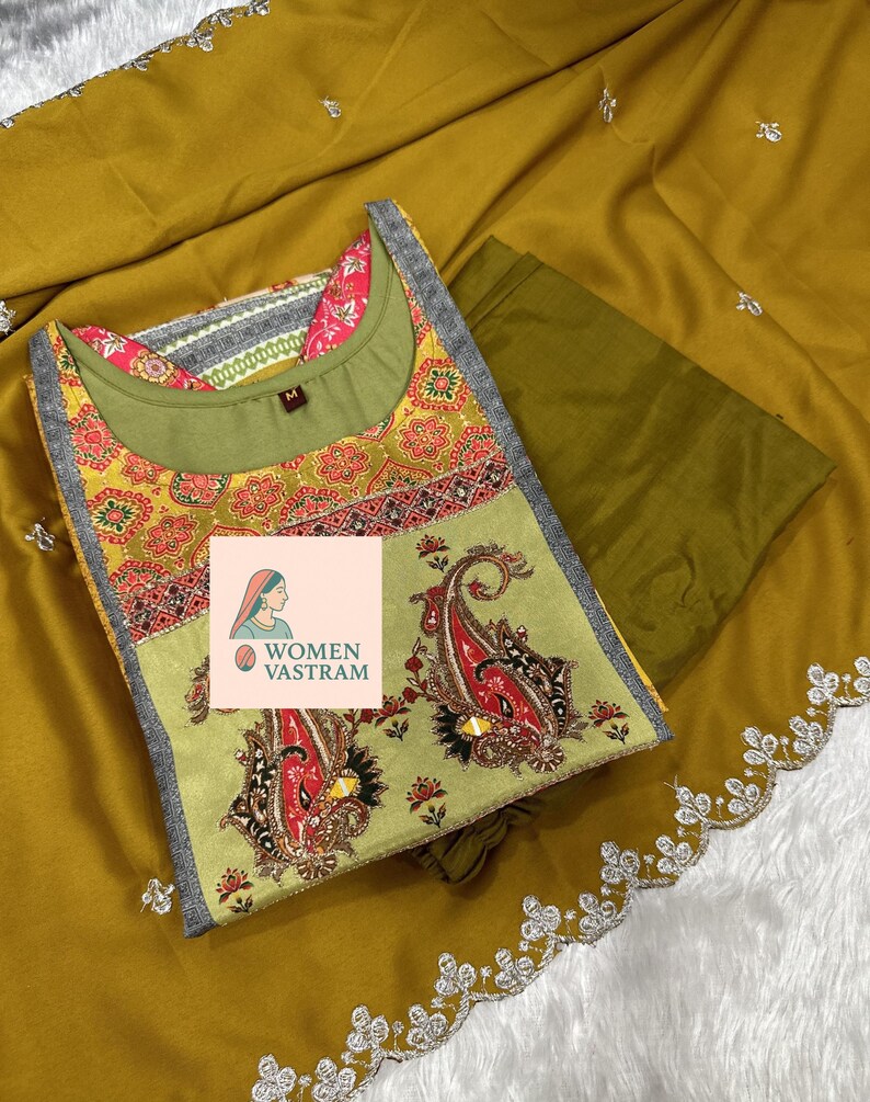 Indian Punjabi Style Patiala Dhoti Kurta With Dupatta Sets Women Salwar Kameez e