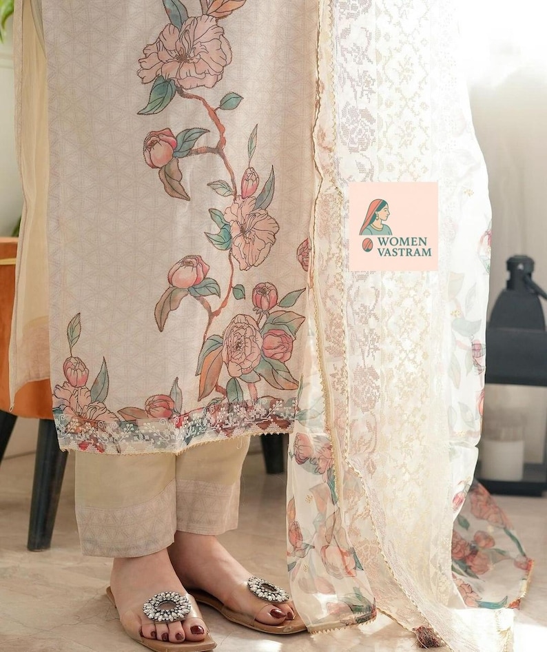 Indian Traditional Wedding Wear Kurta Palazzo & Dupatta Set Readymade Salwar Kameez Women And Girls Gift For Her Designer Stitch Salwar Suit