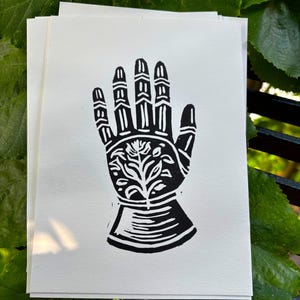 Original Linocut Pressing &#39;The Gentle Knight No. 1&quot;