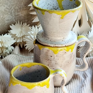 Ceramic Pourover Set, Coffee Dripper, Coffee Pot