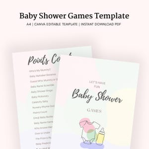 Baby Shower Games Bundle, Minimalist Gender Neutral Baby Sprinkle Activities, Printable Funny Simple Baby Shower Games, Fun Activity