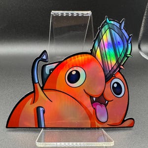 Pochita look back at it! Holo peeker.