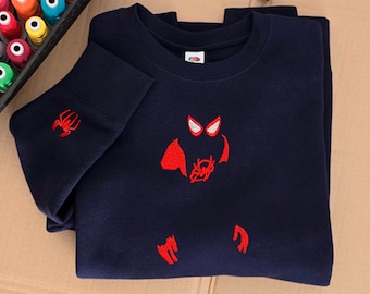 Sudadera de Spider-Man. Sudadera de superhéroe. Sudadera de araña. Ropa bordada para hombre y mujer. Suéter unisex. Sudadera con capucha de superhéroe.