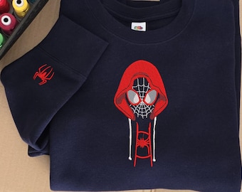 Sudadera de Spider-Man. Sudadera de superhéroe. Sudadera de araña. Ropa bordada para hombre y mujer. Suéter unisex. Sudadera con capucha de superhéroe.