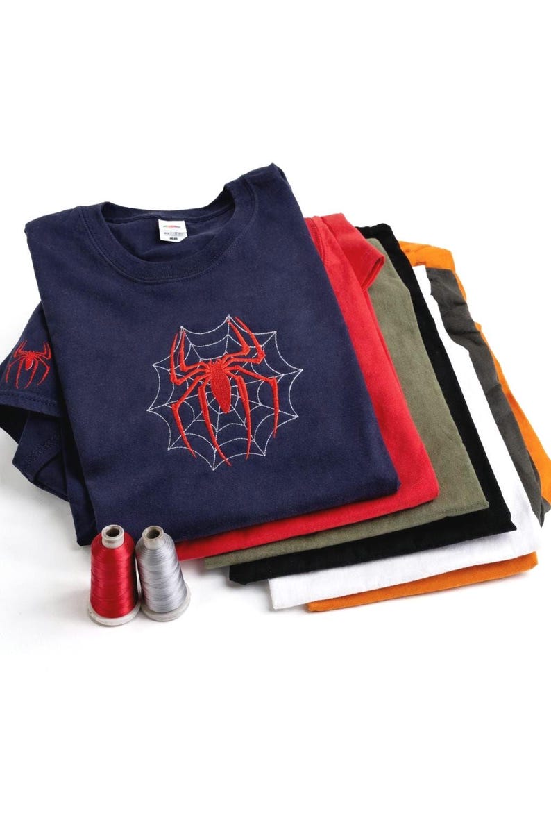 Geborduurd T-shirt spinnen, geborduurd Spiderman-sweater, gotisch borduurt-shirt, uniseks sweater afbeelding 11
