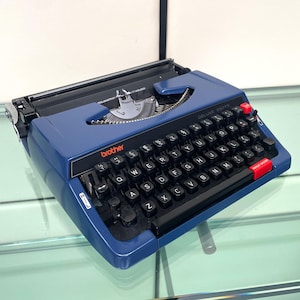 Brother Deluxe Blue Typewriter - Etsy