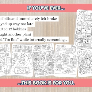 Millennial Humor Coloring Book | Funny Meme Style Adult Coloring Pages | Sarcastic Relatable Life Quotes | 30 Pages Printable image 3