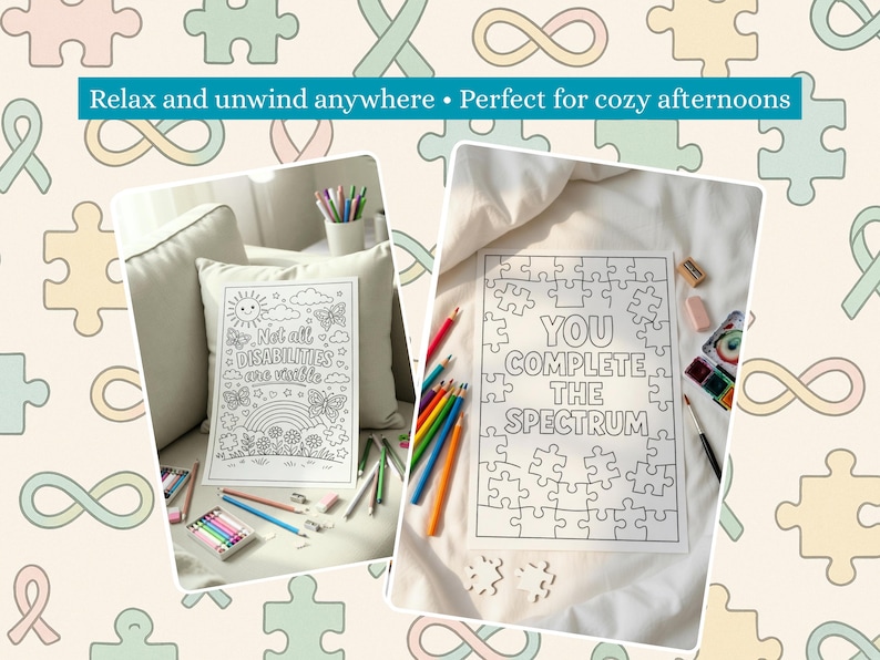Autism Coloring Book Printable PDF, Neurodivergent Affirmation Coloring ...