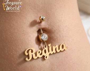 Personalisierter Bauchnabel Ring, Benutzerdefinierte Bauchnabel, Bauchnabel Piercing, erste Bauchnabel, Geschenk für sie
