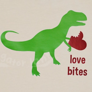 Boy Girl Valentines Shirt T Rex trex Heart Dinosaur Valentine Love Bites Red Hearts Vday Shirt