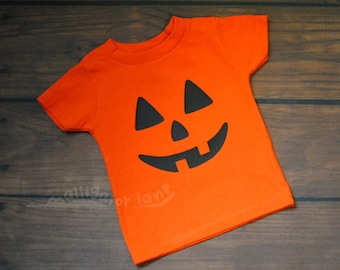 Pumpkin Shirt Halloween Orange Boys Toddler Jack O Lantern Shirt Pumpkin Costume