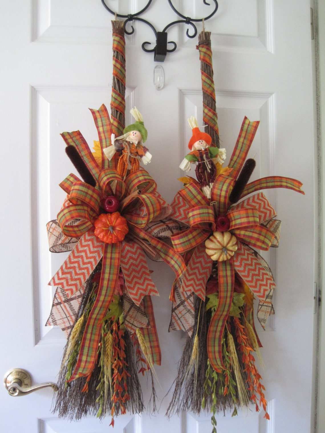 Double Door Swags 236 Cinnamon Broomsticks Halloween Etsy