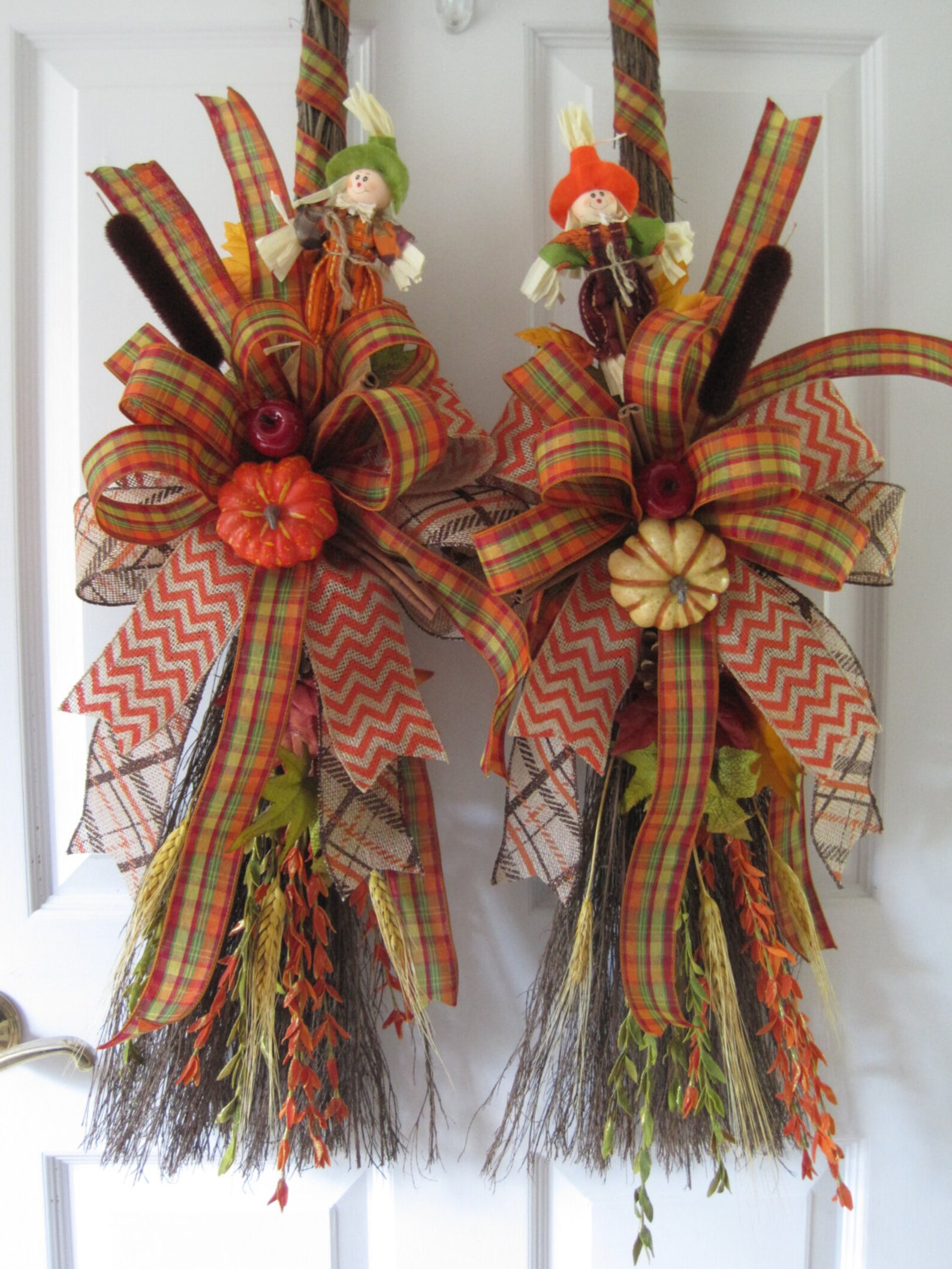 Double Door Swags 236 Cinnamon Broomsticks Halloween Etsy