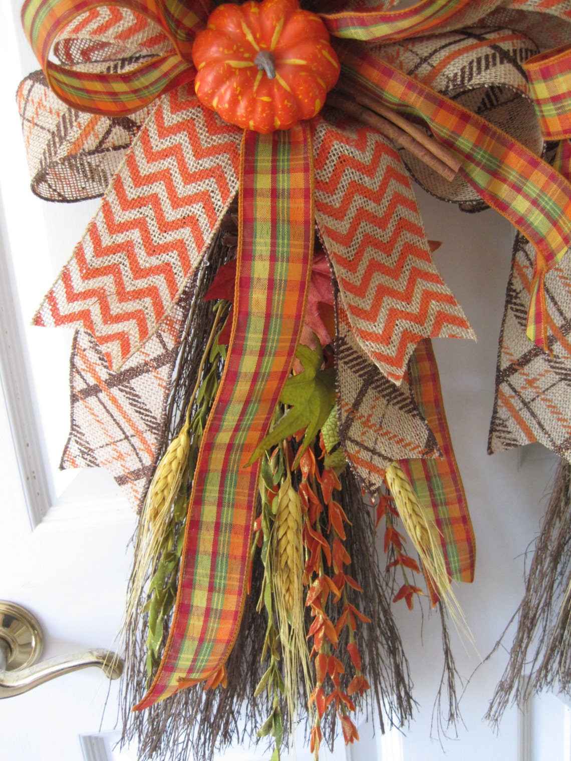 Double Door Swags 236 Cinnamon Broomsticks Halloween Etsy