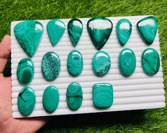 Wholesale Malachite Cabochon Lot: Natural Stone Mix - Jewelry Making