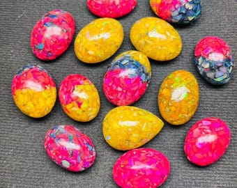 Ethiopian Opal Cabochon Lot: AAA Grade Galaxy Opal Stones, 600 Carat