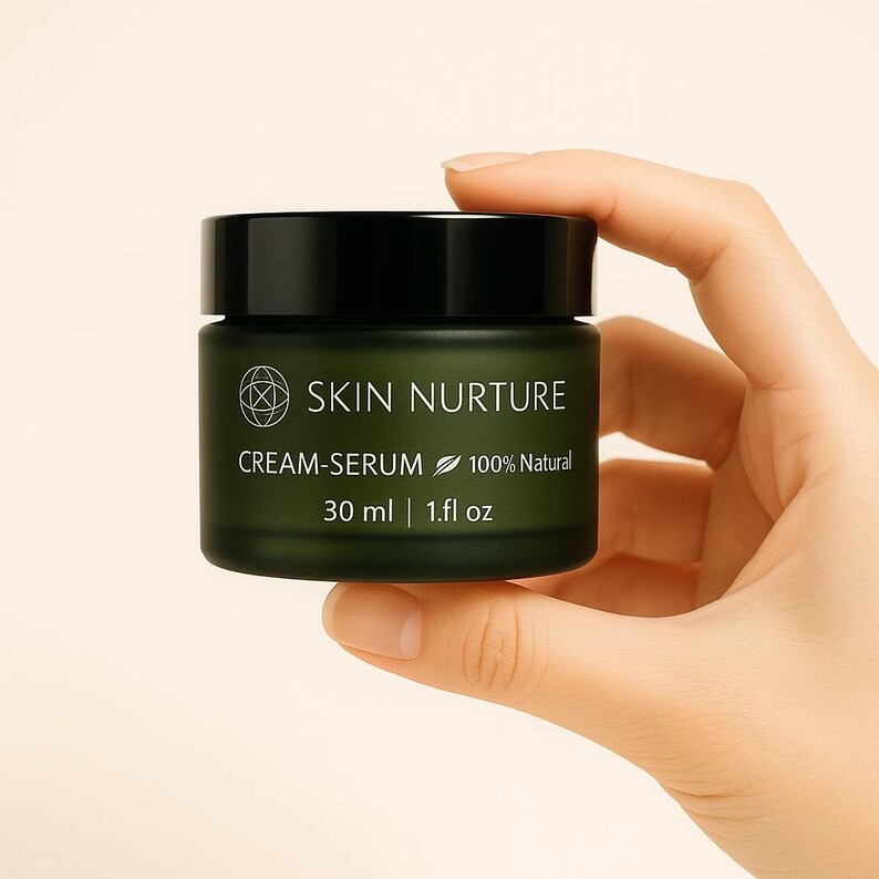 Organic Night Cream-Serum for Dry and Hormonal Skin | Anti-Aging (30 ml) image 9