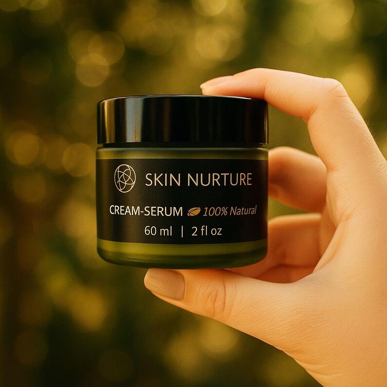 Organic Night Cream-Serum for Dry and Hormonal Skin | Anti-Aging (30 ml) image 12