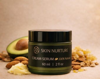 Organic Night Cream Serum: Handmade Anti-Aging Skincare for Dry Skin (60ml)
