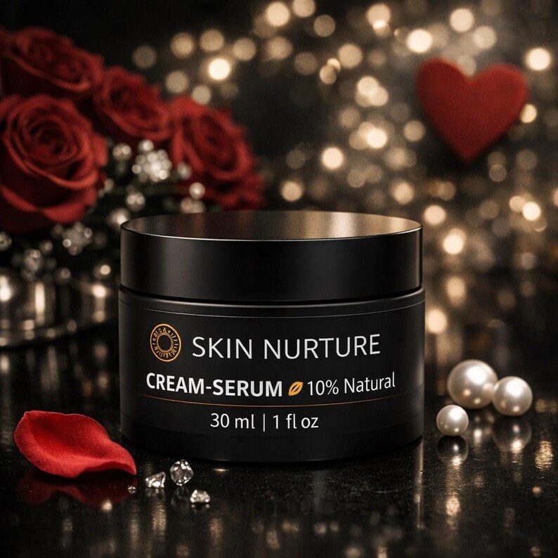 Organic Night Cream-Serum for Dry and Hormonal Skin | Anti-Aging (30 ml) image 11