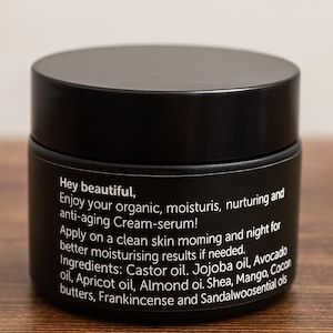 Organic Night Cream-Serum for Dry and Hormonal Skin | Anti-Aging (30 ml) image 4